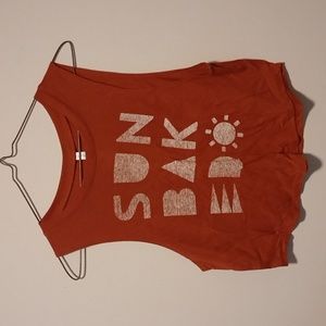 "sun baked" tank top crop top